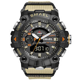 Годинник наручний Smael 8040 Original (Khaki) | Чоловічий наручний годинник