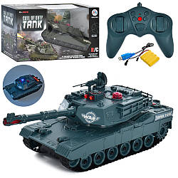 Танк іграшковий на радіокеруванні 0163 звук, світло, 2 кольори, на акумуляторі