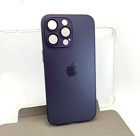 Чохол на iPhone 15 Pro Max AG Glass Matte TPU+glass із захистом камери накладка бампер фіолетовий