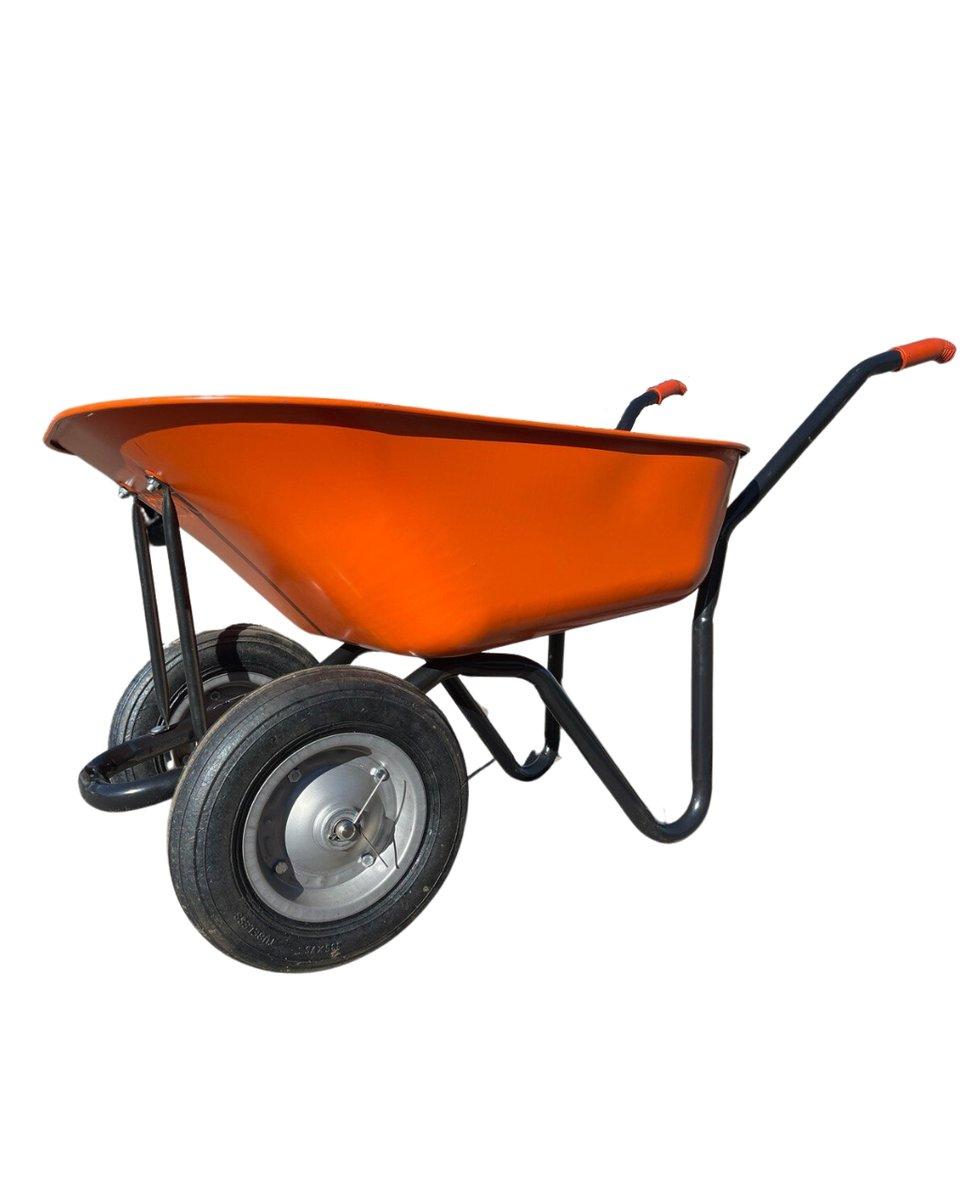 Тачка будівельна Dozer посилена помаранчева 2 колеса 110/200 л 360 кг (А0050829)