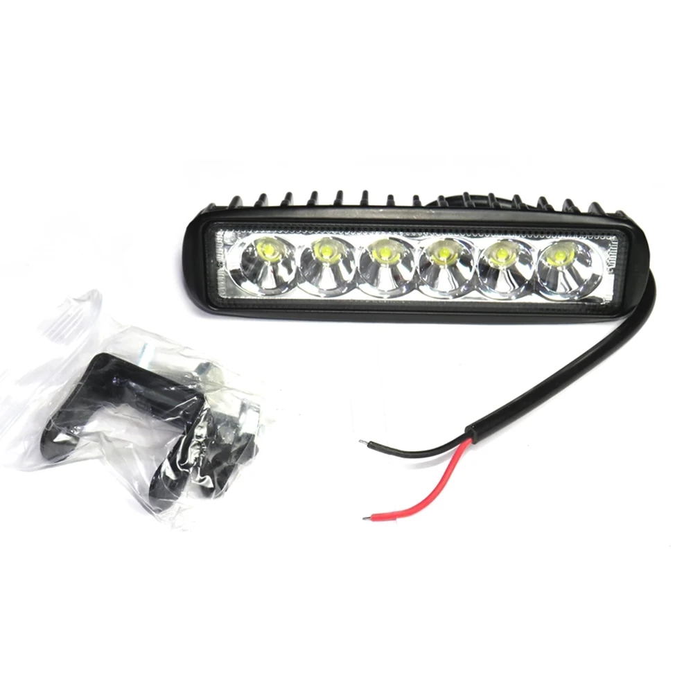 Фара LED додаткова 12/24v, 6х3W, 157х42х40мм Tempest