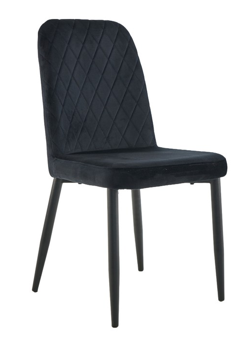 Стілець N-44 чорний велюр / ніжки чорні TM Vetro Mebel
