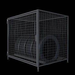 Бокс для зберігання коліс шин 1250х900х1000 із замком антивандальний підлоговий БСШ-01