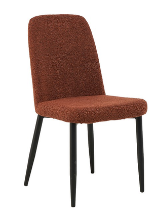 Стілець N-44 теракотовий букле / ніжки чорні TM Vetro Mebel, фото 1