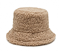 Тепла панама панамка тедді баранчик овечка каракудь Бежева