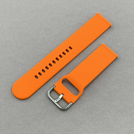 Ремінець силіконовий 20 мм для Samsung Galaxy Watch 3 41 mm ремінець для смарт годинника оранжевий b0r, фото 1