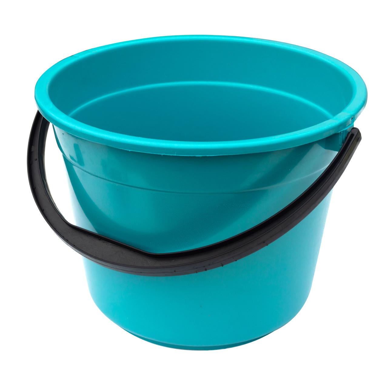 Відро пластикове 8 літрів бірюзове Ø 28.5 см h=21.5 см (ПолімерАгро)