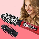 Гребінець фен Shiny & Beauty 8812 2в1 обертовий, Стайлер для волосся браш щітка електрична для укладки, Стайлер для волосся браш, фото 2