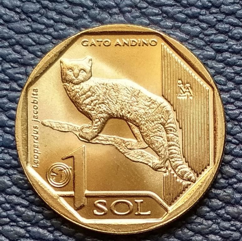 Перу 1 соль, 2019 рік Андська кішка (Leopardus jacobita) №3534