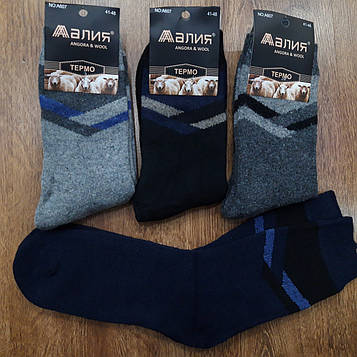 Чоловічі махрові ангорові шкарпетки "АЛІЯ" 41-46 Art: 607 / 12 пар