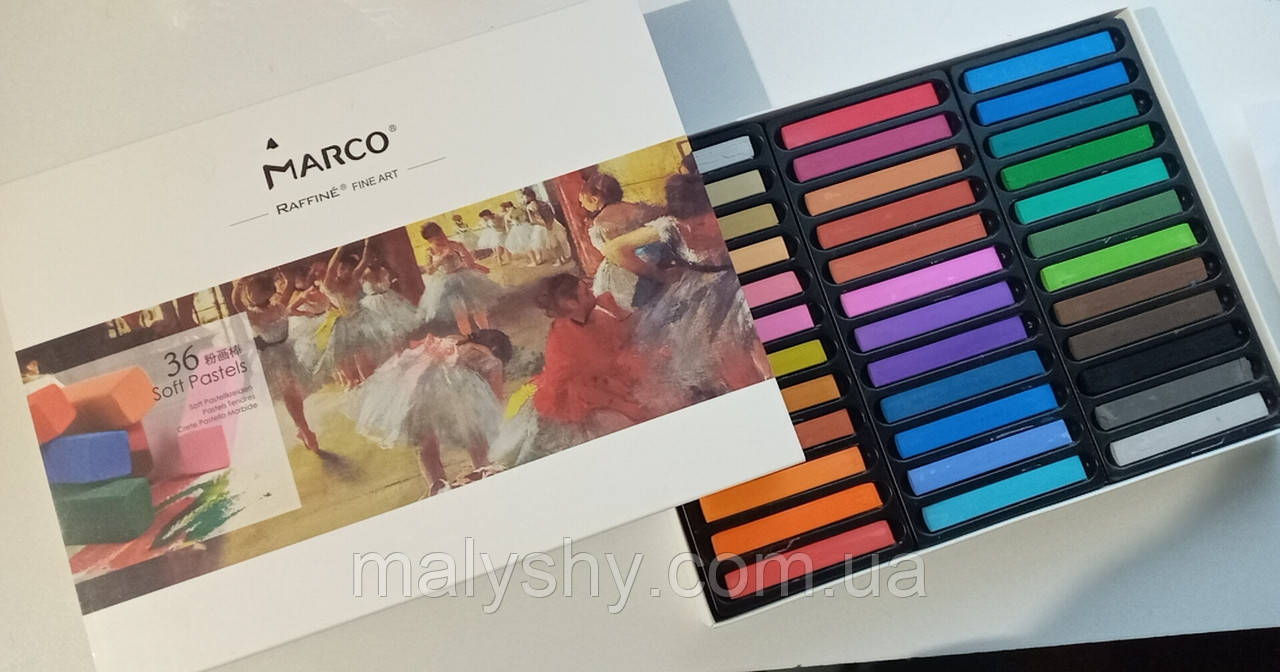Пастель суха MARCO Fine Art / 36 кольорів / 7300/36 / марко