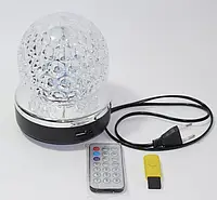 Светодиодный вращающийся диско шар SuperBALL LED с флешкой и пультом