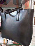 ТЕМНО-ЗЕЛЕНА - велика каркасна якісна сумка в стилі "Tote Bag" на блискавці (Луцьк, 776), фото 5