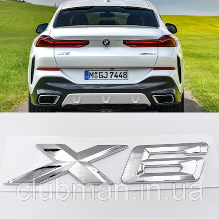 Емблема (шильдік, логотип) кришки багажника BMW (БМВ) X6 series (F16, G06) - NEW Хром, фото 1