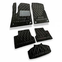 Автокилимки ворсові в салон JEEP Cherokee 2014- (KL) комплект текстильних килимків для автомобіля