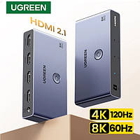 Перемикач спліттер UGREEN HDMI 2.1 Switch (3 in 1 out) 8K UltraHD (15604)