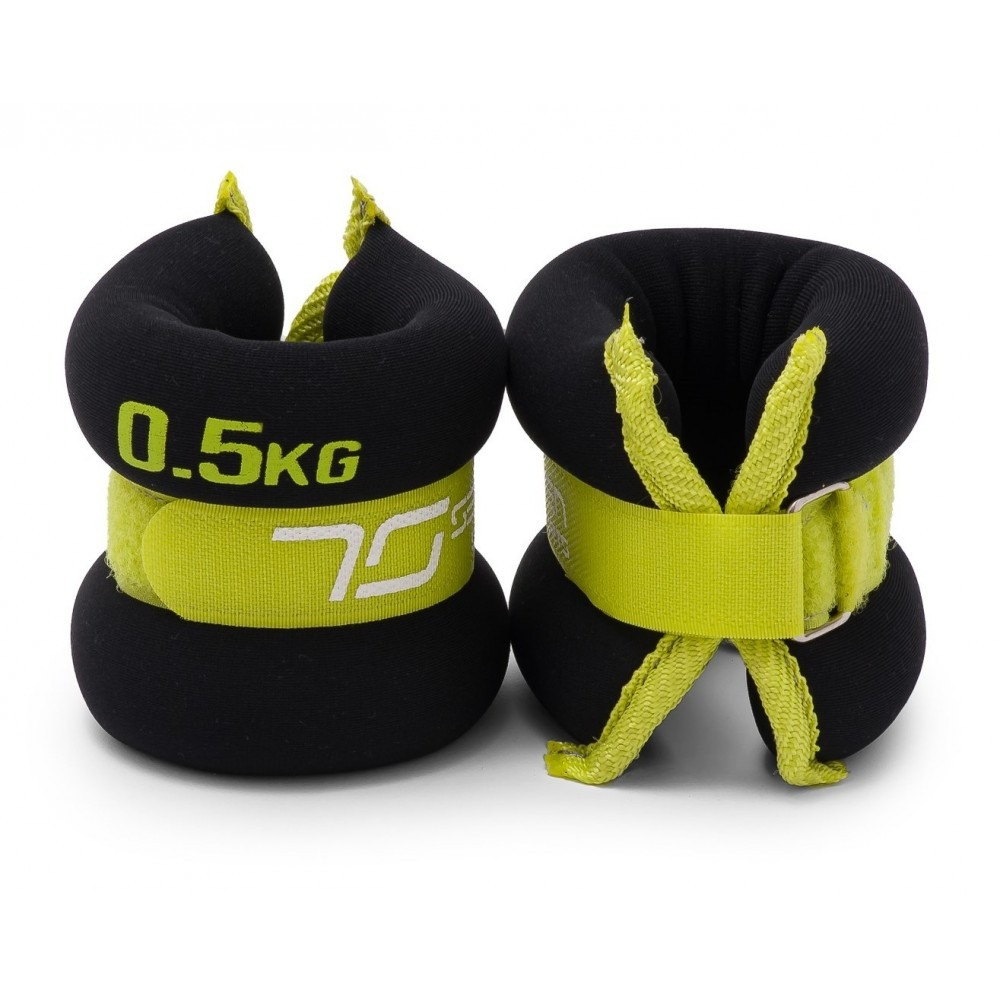 Утяжелители-манжеты для ног и рук 7SPORTS Wrist/Ankle Weights (2х0,5кг.) ON-1 Black/Green (пара) PRO_659 - фото 4 - id-p2037321761