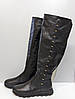 STTOPA демі зима. Висота 50-53 см. Розміри 40-44. Чоботи великих розмірів шкіряні. 243-4044-2 Чорні, фото 2