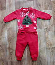 Дитячій святковий комплект(штани+кофта) на флісі, р 9-24 міс