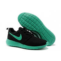 Жіночі чорно-бірюзові кросівки Nike Roshe Run — R023
