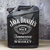 Мини Бар Канистра Портативный 20 л. "Jack Daniel's". Именной подарок. Подарочный набор для мужчины Черный