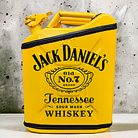 Мини Бар Канистра Портативный 20 л. "Jack Daniel's". Именной подарок. Подарочный набор для мужчины Желтый