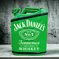 Мини Бар Канистра Портативный 20 л. "Jack Daniel's". Именной подарок. Подарочный набор для мужчины Зелёный