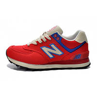 Жіночі червоно-білі кросівки New Balance 574 NZ026