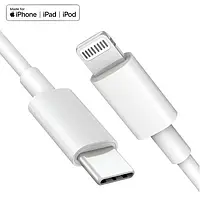 Шнур шт.usb type C -шт.Lightning, 20W, 1м, білий