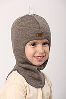 Шапка-шлем для мальчика зимний Beezy серый