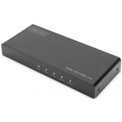 Сплиттер Digitus HDMI (INx1 - OUTx4), 4K, black (DS-45325) - фото 1 - id-p2037360316