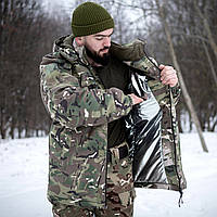 Зимовий бушлат Grifon мультикам (Омні-Хіт + синтепон) з подвійним замком (Omni-Heat) 54