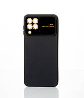 Чехол Silicone case Autofocus with camera glass для Samsung M33 5G черный