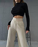 Жіночі зимові дуже теплі штани в'язані розмір єдиний, фото 4