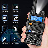 Рація Baofeng UV-5R Black + гарнитура Baofeng c кнопкой РТТ