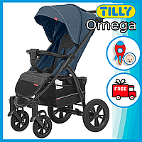 Коляска прогулочная Tilly Omega T-1611 (чехол на ножки, дождевик, москитная сетка, гелевые колеса) D_151