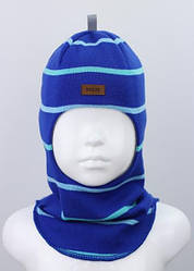 Шапка-шолом для хлопчика зимовий Beezy блакитний 50-53 см (2-5 роки)