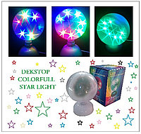 Світлодіодна настільна диско куля Зірки LED Desktop Colourful Star Light
