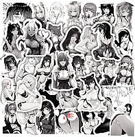 Набір вінілових стікерів наліпок ХЕНТАЙ 06 аніме 50 шт