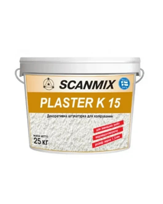 Scanmix Штукатурка PLASTER К15 silicone-silicate (25 кг)