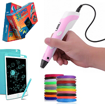 3D ручка PEN-6 c LCD-дисплеєм Draw Your Dream (набір трафаретів, графічний планшет, 100 м пластику)