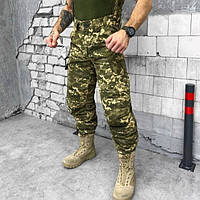 Армейские мужские зимние брюки пиксель, военные штаны рип-стоп утепленные, штаны с подтяжками для военных