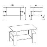 Журнальний Стіл Венера Вільха (80х50х49,7 см) Компаніт, фото 2