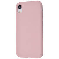 Чохол с мягкой подкладкой WAVE Full Silicone Cover iPhone Xr pink sand