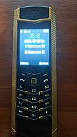 Телефон кнопочный с камерой и мощной батареей на 2 сим карты H-Mobile V1 (Hope V1) black-gold. Vertu design