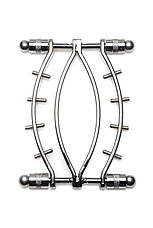 Затискач для статевих губ Master Series Spread'Em Poker Vagina Clamp with Adjustable Pressure Screws, фото 2