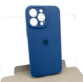Чехол на iPhone 15 Pro Max Silicone Case Full накладка бампер силиконовый синій