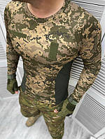 Армейская мужская футболка с длинным рукавом лонгслив пиксель для военных Рашгард Coolmax 1-3!