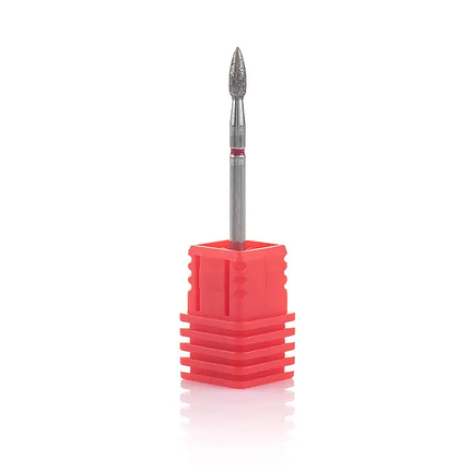 Фреза алмазна Nail Drill "Почка" 257 027R діаметр 2.7 мм червона, фото 1