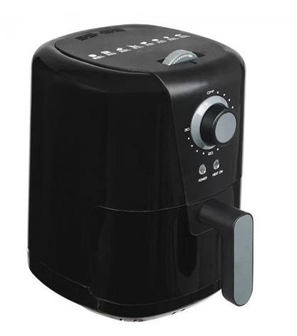 Аерофрітюрниця електрична безмасляна з таймером Crownberg CB-5541 на 1.5 л 1200 Вт Чорний, фото 1